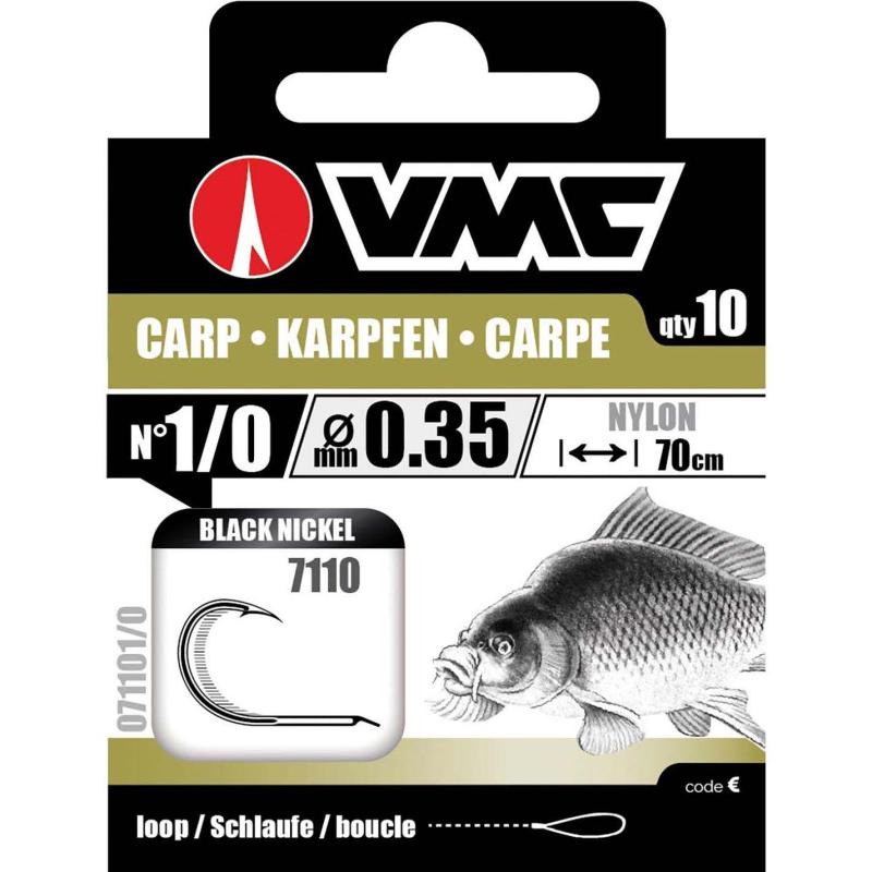 VMC carp hook black nickel 70cm nylon 0.30 H1