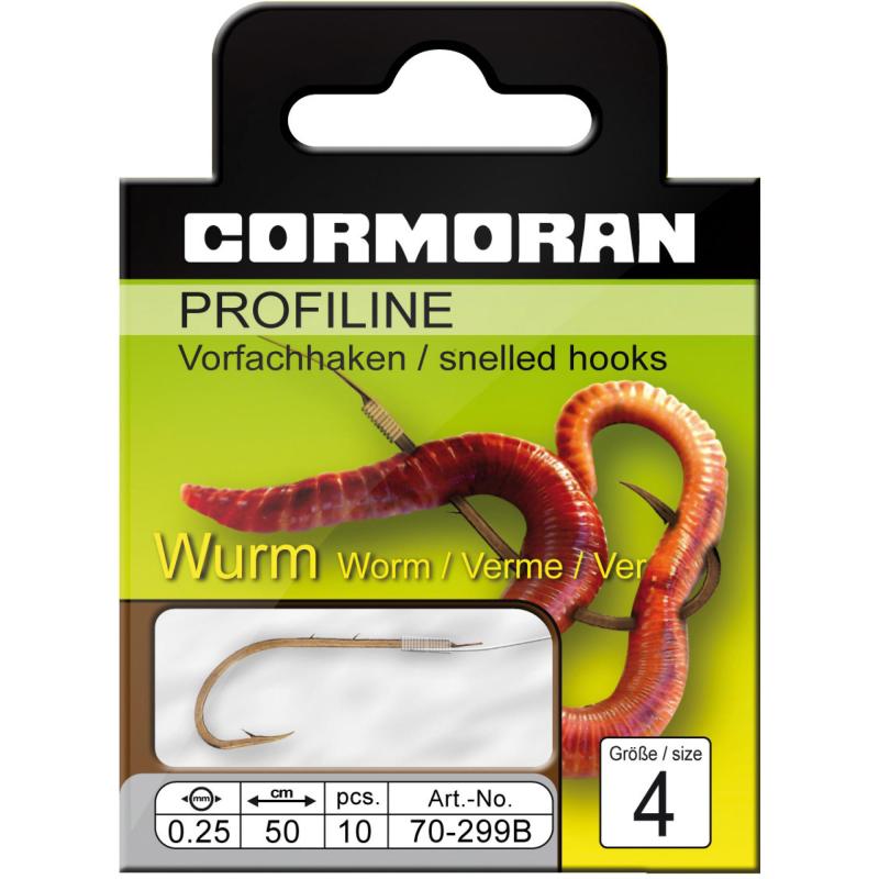 Cormoran PROFILINE worm hook brown. Size 12