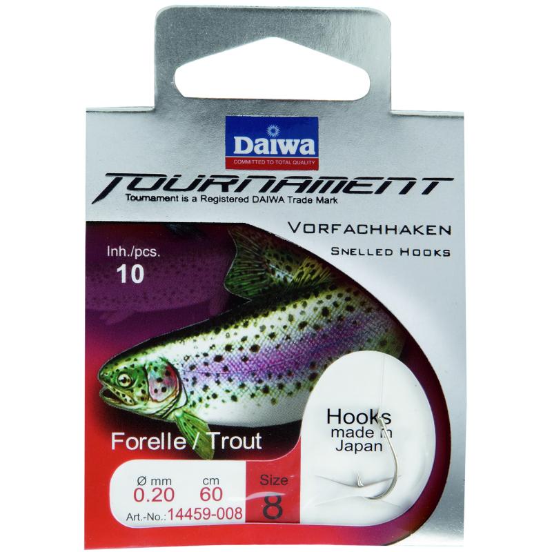 DAIWA TOURNAMENT trout hook size 10, r.0,18mm leader length 120cm