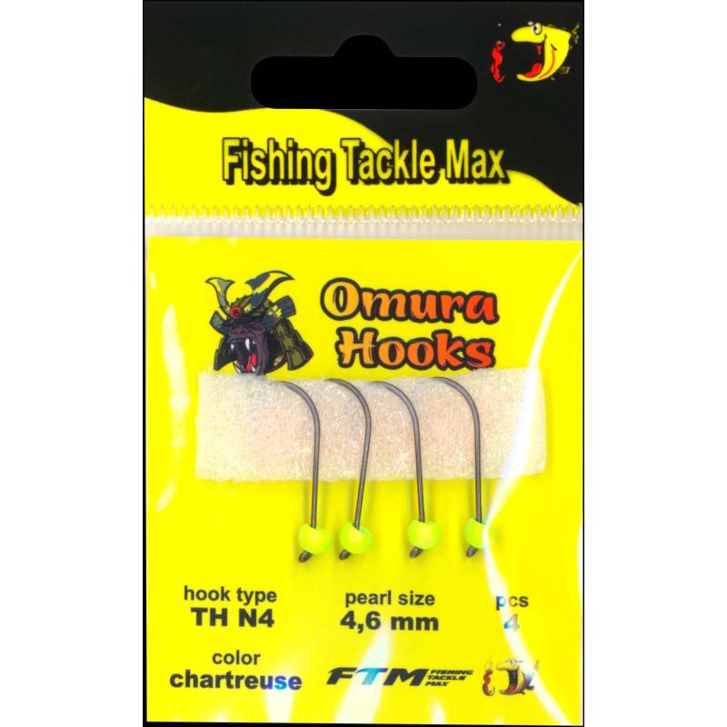 Omura Omura Hook TH N4 chartreuse 4,6mm 0,80gr 4 pieces