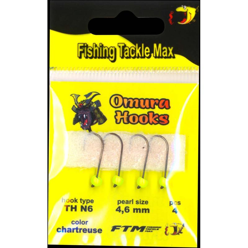 Omura Omura Hook TH N6 chartreuse 4,6mm 0,76gr 4 pieces