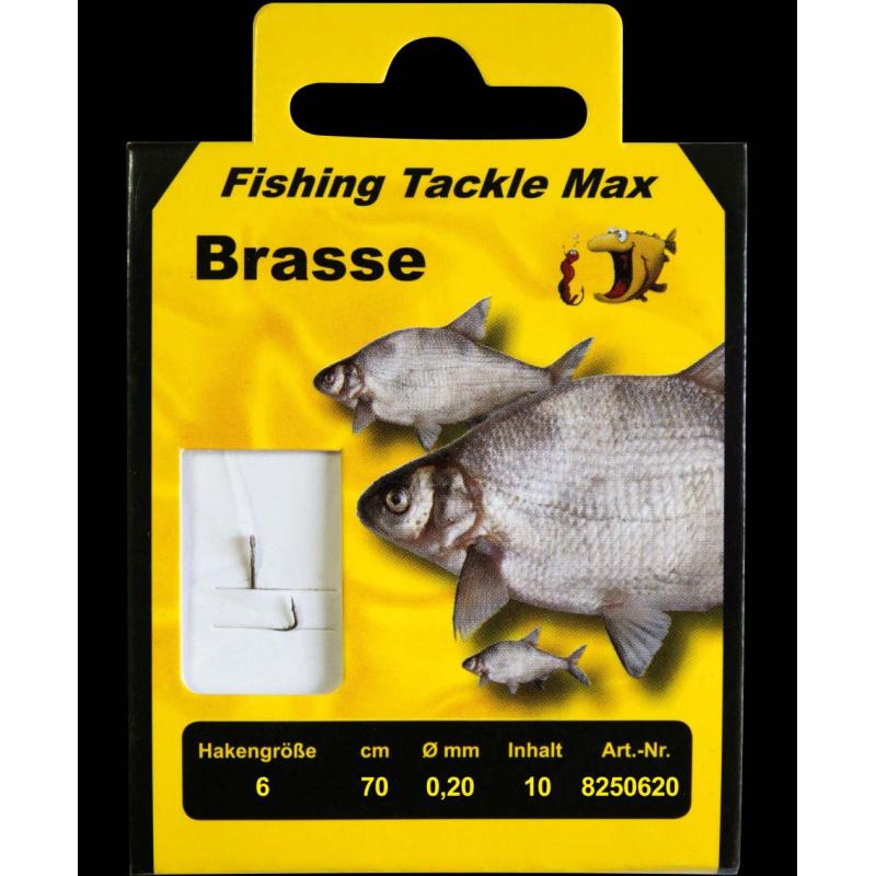 Fishing Tackle Max Haken geb. Brassen 06 / 0,20Ø Inh.10 Stk.