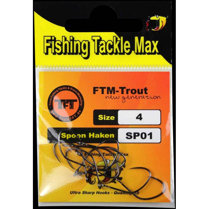 Fishing Tackle Max Hooks loose Spoon SP01 Size 4 Pack of 10