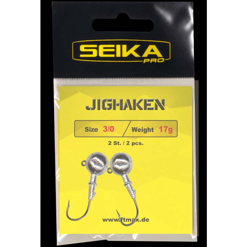 Seika Pro Jig Heads 17 gr. Size 3/0 Pack of 2