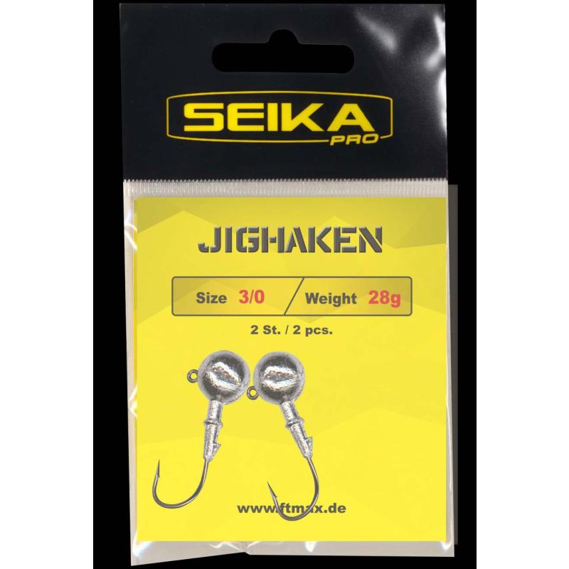 Seika Pro Jig Heads 28 gr. Size 3/0 Pack of 2