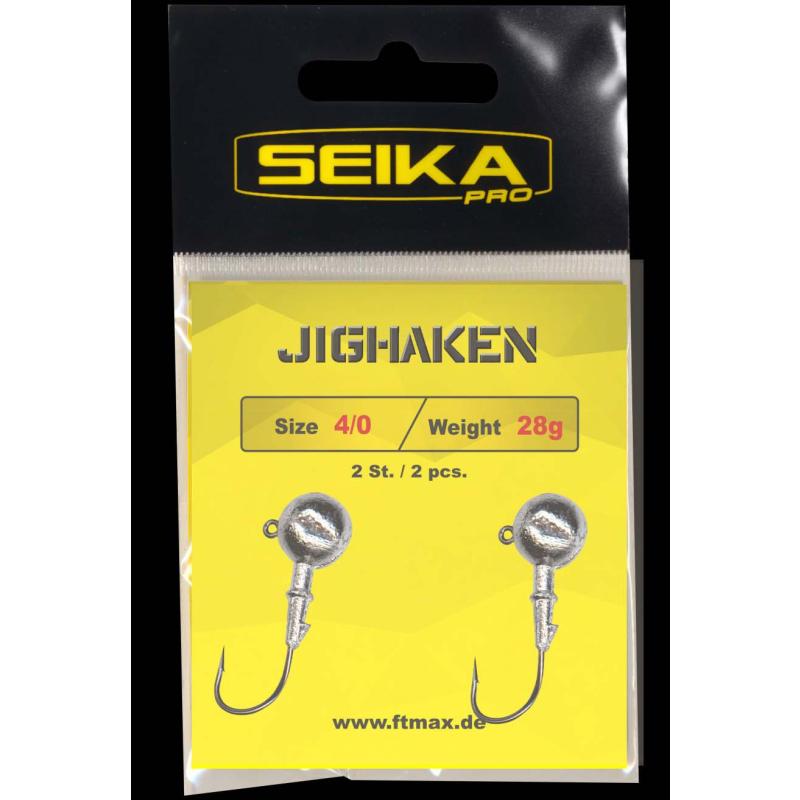 Seika Pro Jig Heads, 28 gram, maat 4/0, 2 stuks