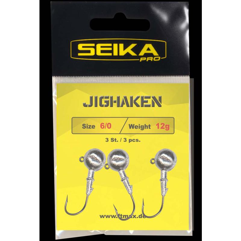 Seika Pro Jig Heads 12 gr. Size 6/0 Pack of 3