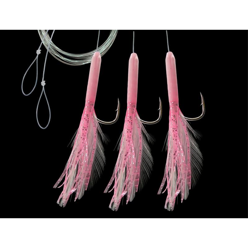 Pink Lure Pilk Rig, 0,7mm, 5/0