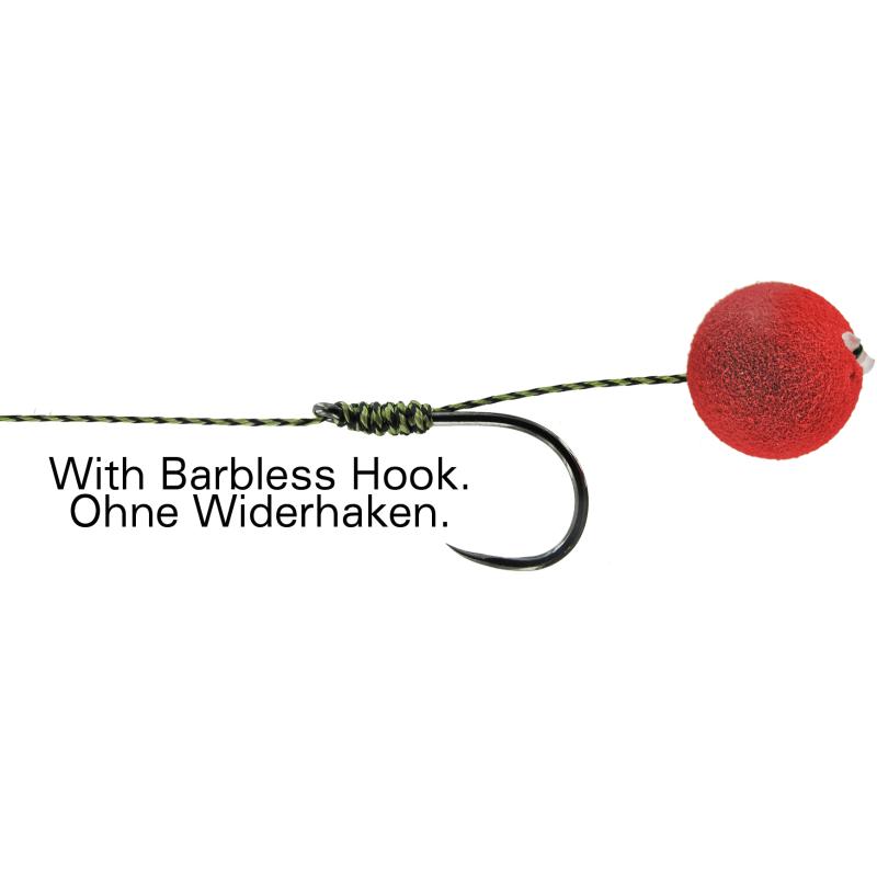 Barbed hook-free boil rig 2SB diam. Hook size 1