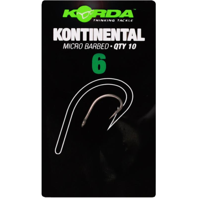 Crochets Korda Continental taille 10 par paquet Taille 2