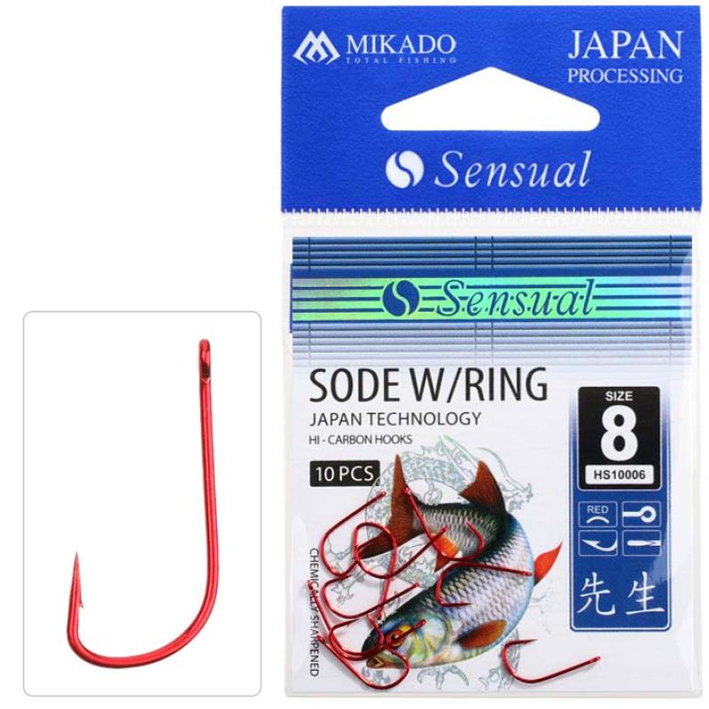 Crochet Mikado Sensual Sode avec Anneau #10 Rouge .