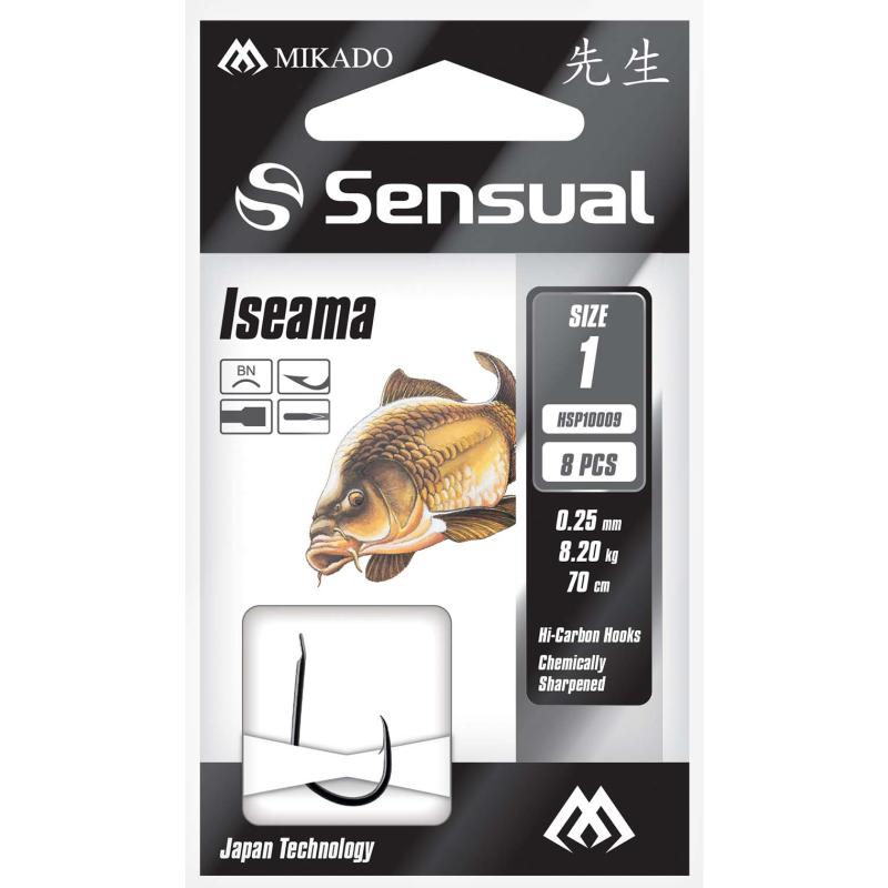 Mikado Tied Hooks - Sensual - Iseama No 1 Bn / 0.25mm/70cm 8pcs
