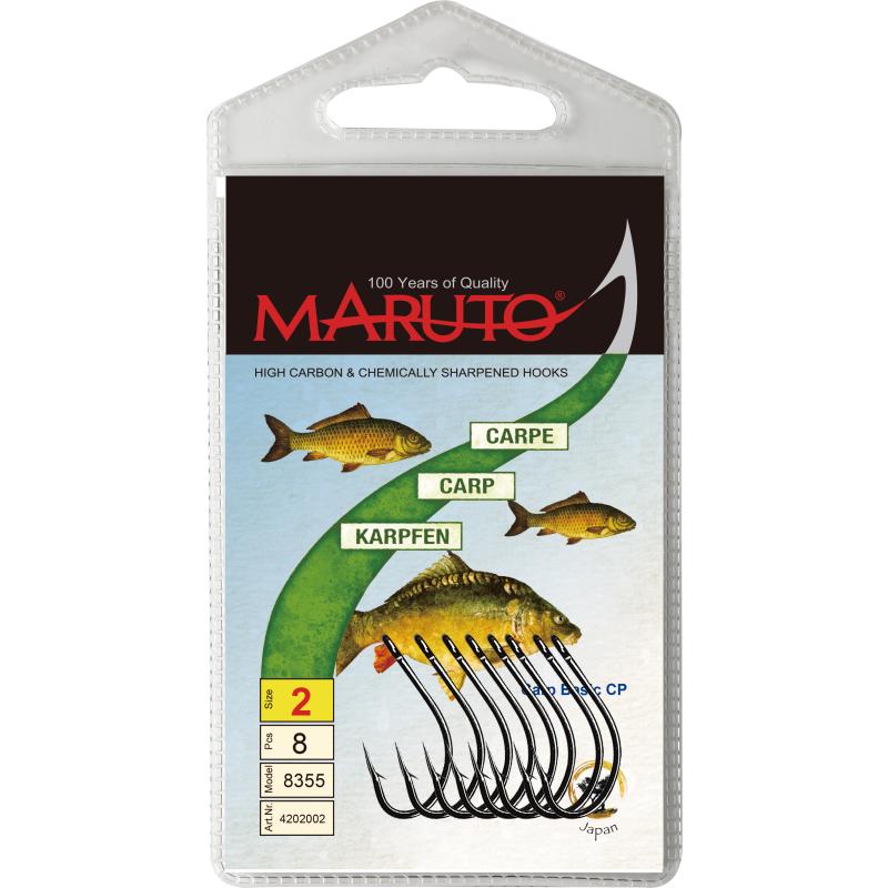 Maruto Maruto Carp Basic hook with eye gunsmoke size 1 SB7