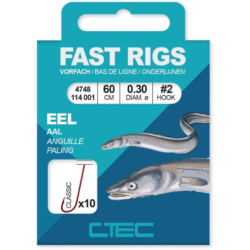 Ctec Fast Rigs Eel Classic 60cm # 6-0.22mm