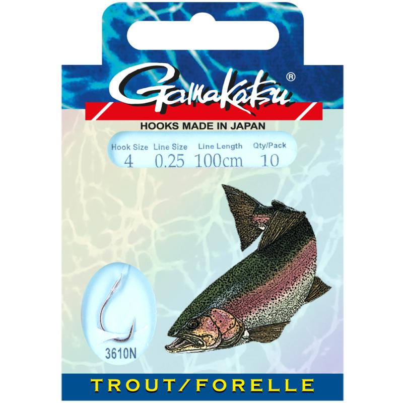 Gamakatsu Bkd-3610N trout hook 100 cm size. 8 Contents: 10 pieces.