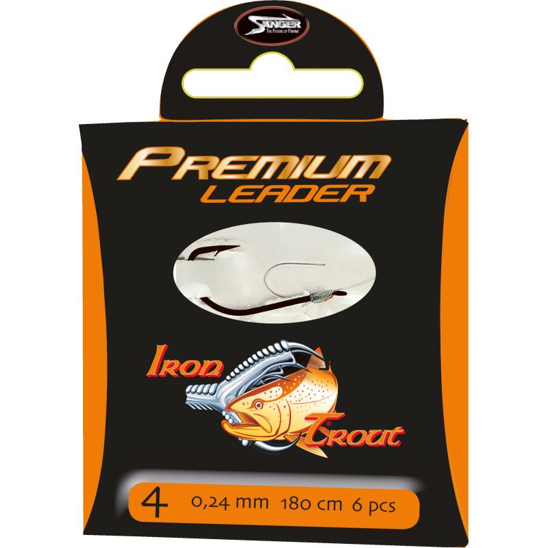Iron Trout Premium Leader 180cm 0,18mm size 10