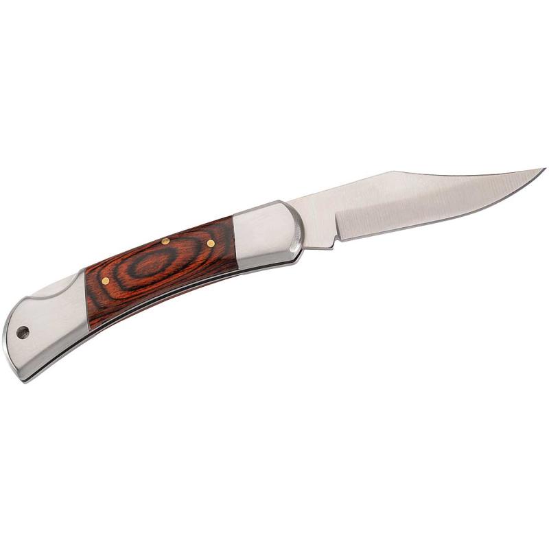 Couteau de poche Herbertz, manche longueur 9 cm, Aisi420, bois de pakka, lame 7,7 cm