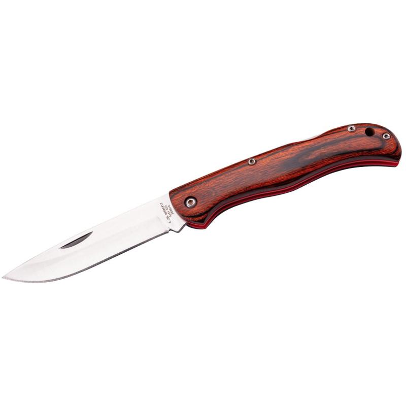 Couteau de poche Herbertz, acier Aisi 420, bois de pakka marron, lame 8,4cm