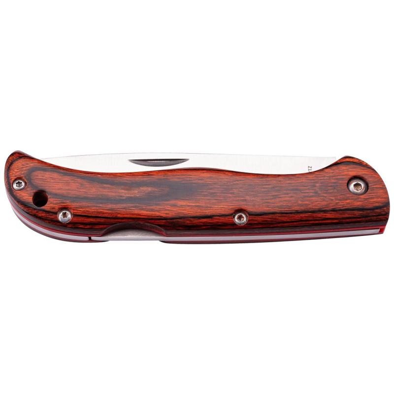 Herbertz pocket knife, steel Aisi 420, pakka wood brown, blade 8,4cm