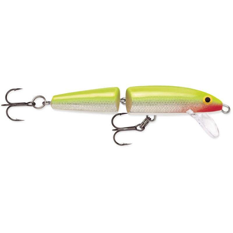 Rapala Jointed Floating 9cm Silver Fluorescent Chartreuse 1,50-2,10 m