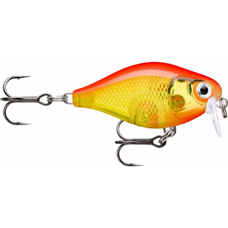 Rapala X-Light Manivelle Shal R. 03 Or Rouge Fluorescent 4 g 3,5 cm