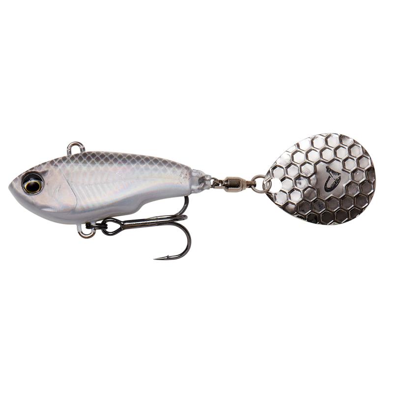 Savage Gear Fat Tail Spin 8cm 24G Coulant Blanc Argent