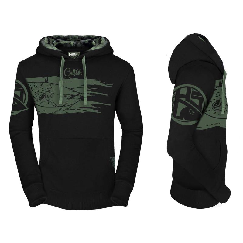Hotspot Design Hoodie Catfish with camo detail - Size M