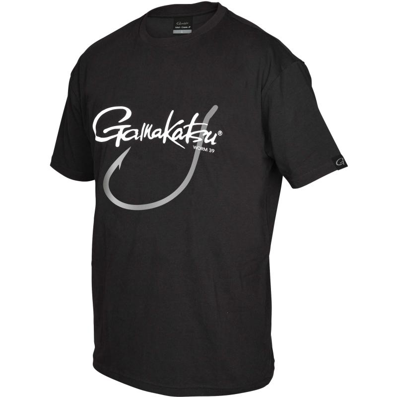 Gamakatsu T-Shirt Worm 39 Zwart S