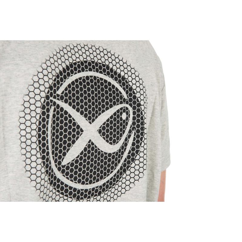 Matrix groot logo T-shirt gemêleerd grijs - M