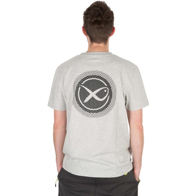 Matrix groot logo T-shirt gemêleerd grijs - L
