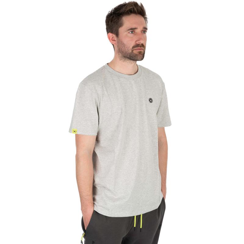 Matrix groot logo T-shirt gemêleerd grijs - XXXL