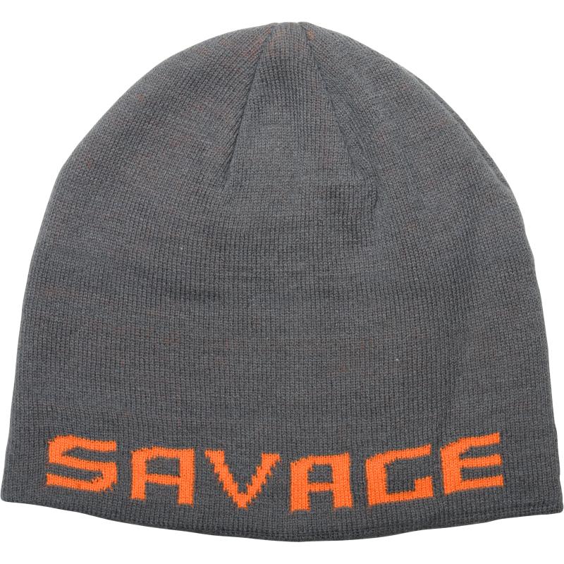 Savage Gear Logo Beanie One Size Rock Gray / Orange