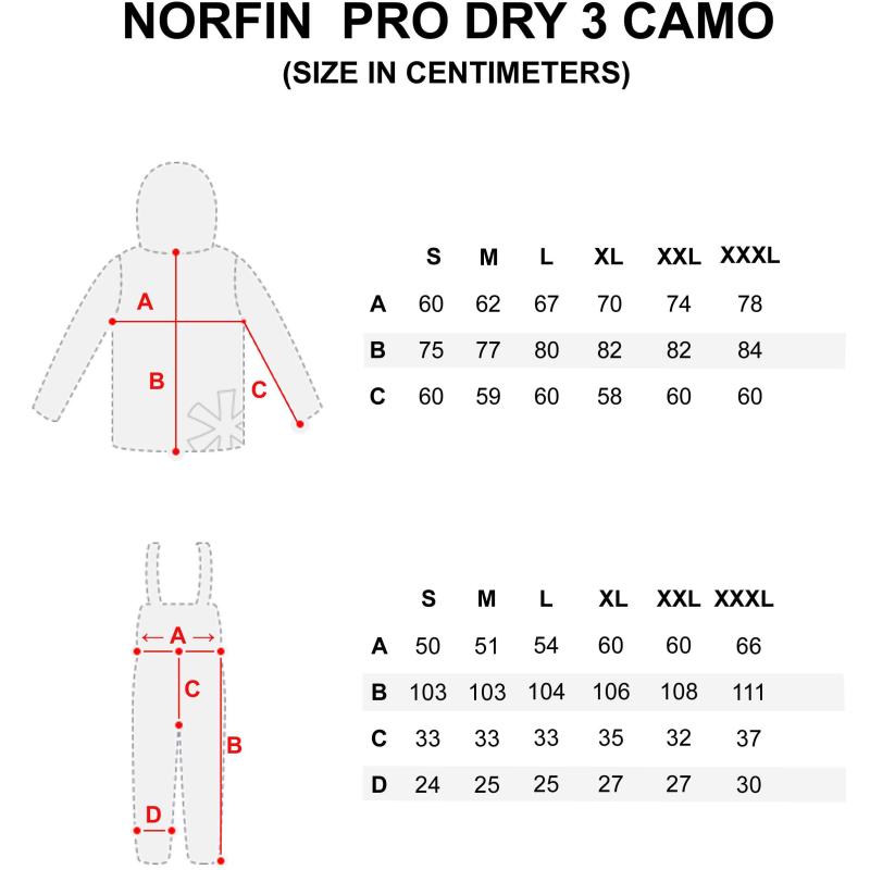 Norfin PRO DRY 3 CAMO S