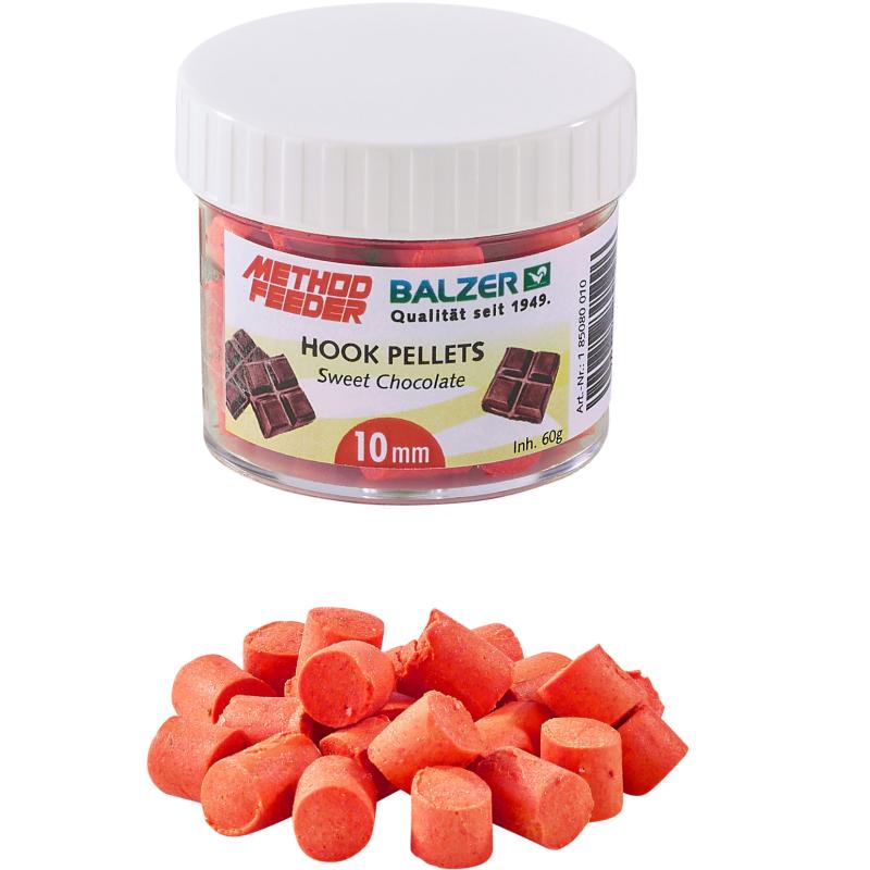 Balzer Method Feeder Haken Pellets 10mm orange-sweet chocolate 60g