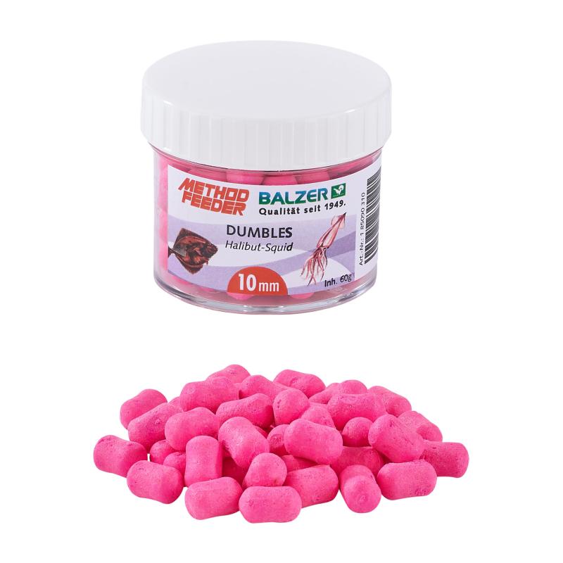 Balzer Method Feeder Dumbbells 10mm roze-heilbot-inktvis 60g