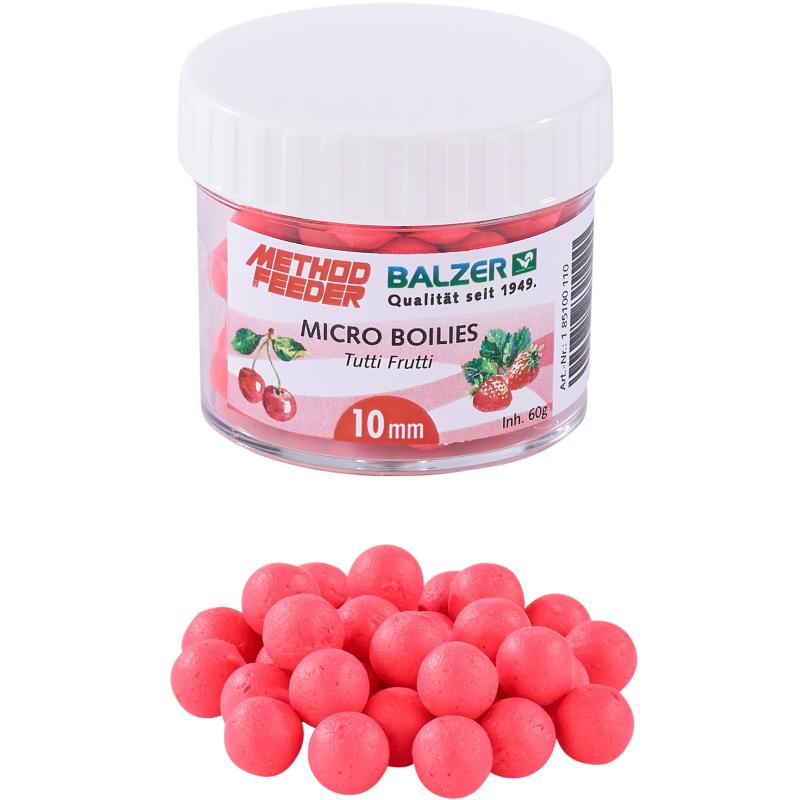 Balzer Method Feeder Boilies 10mm rood-tutti frutti 60g