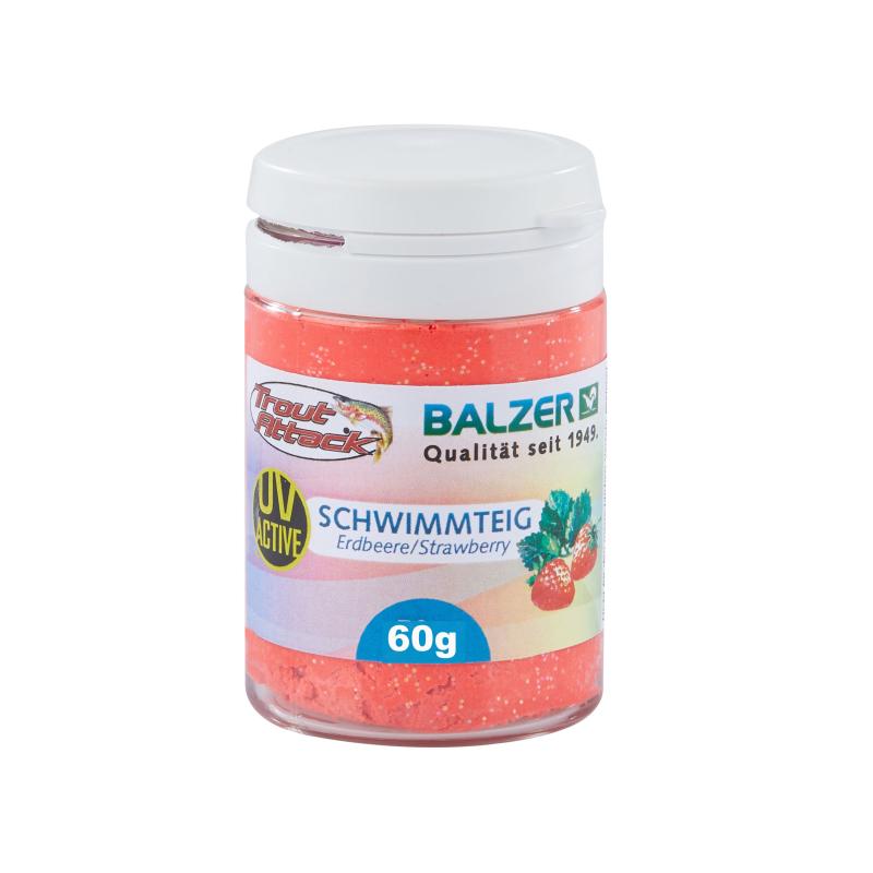 Balzer Trout Attack trout dough strawberry red UV-ACTIVE