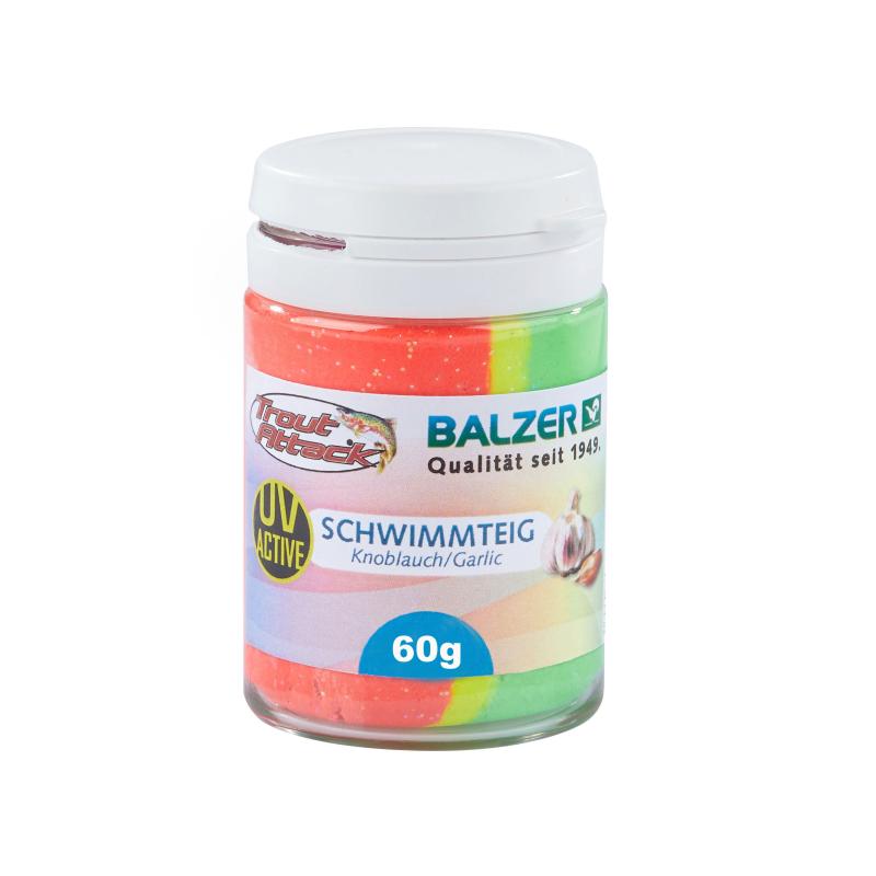 Balzer Trout Attack Pâte à truite Ail Rainbow UV-ACTIVE