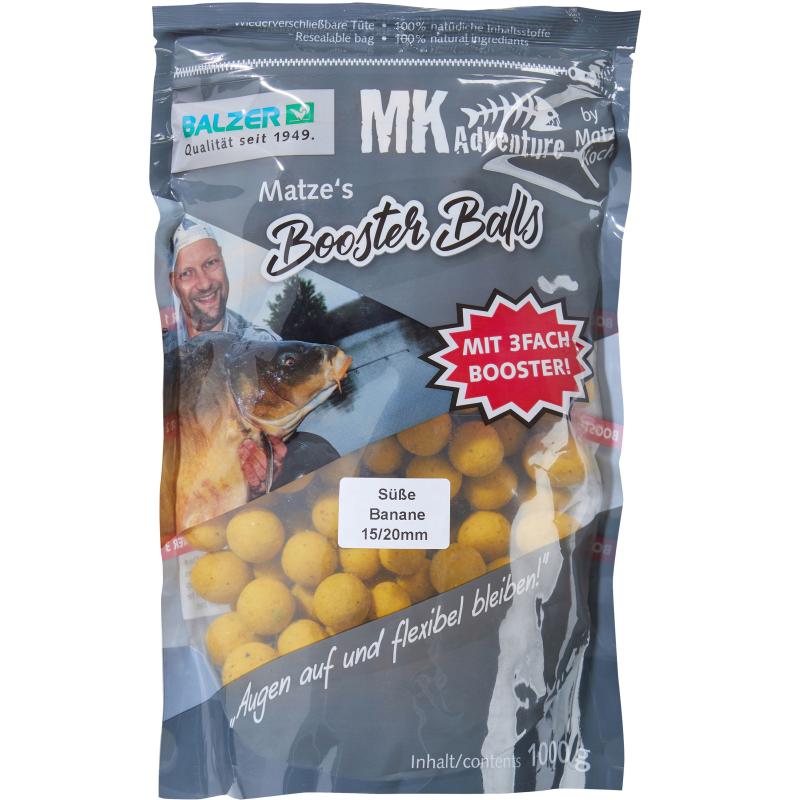 Balzer MK Boosterballen Zoete Banaan geel 15 en 20mm 1kg