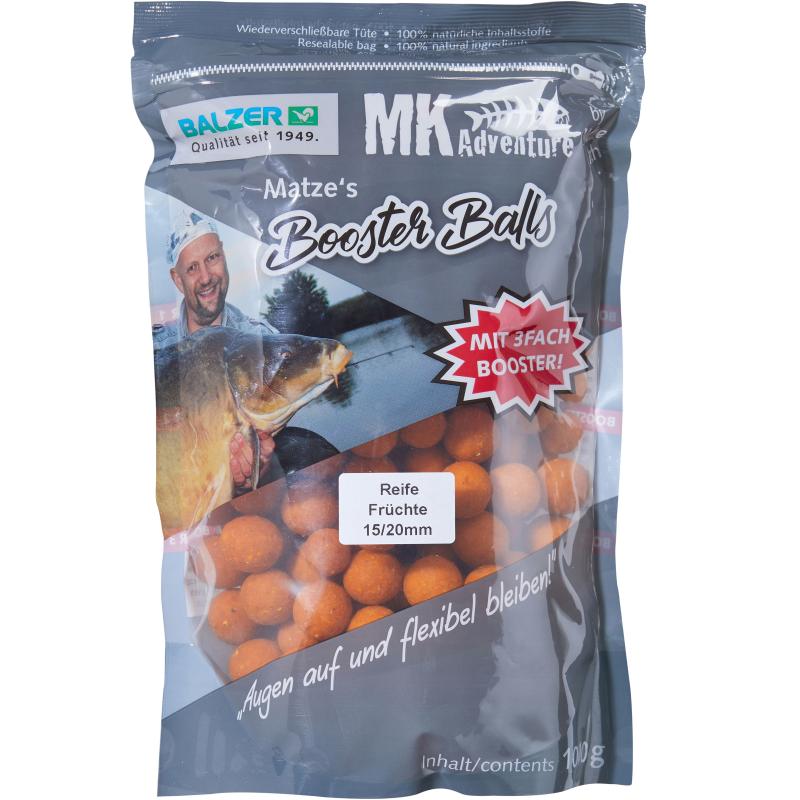 Balzer MK Booster Balls Fruits mûrs orange 15 et 20mm 1kg
