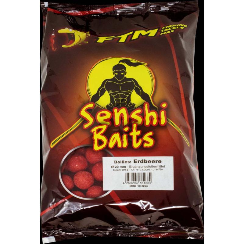 Senshi Baits Senshi Baits Boilies 20mm Strawberry 900gr. Bag