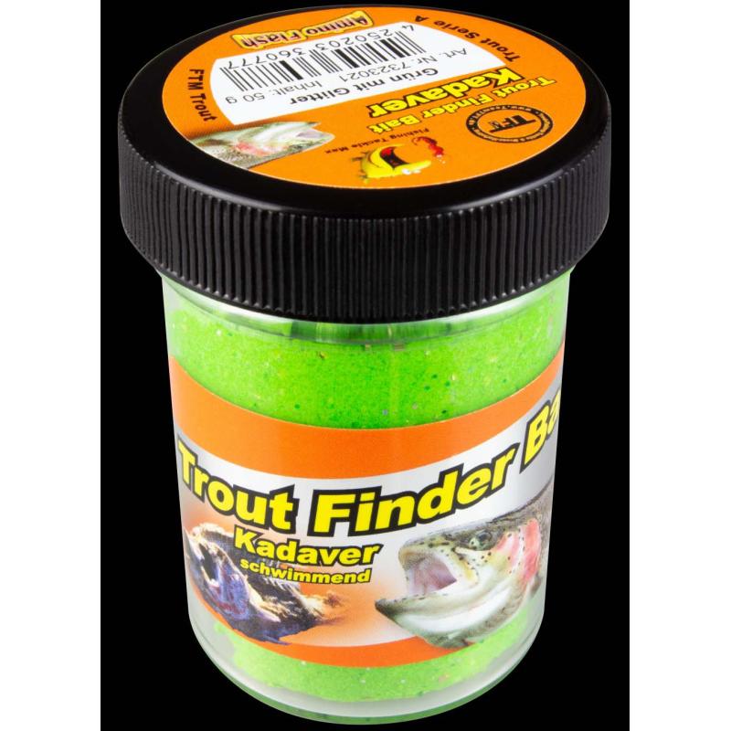 Fishing Tackle Max Trout Dough Contents 50g Green Carcass Floating