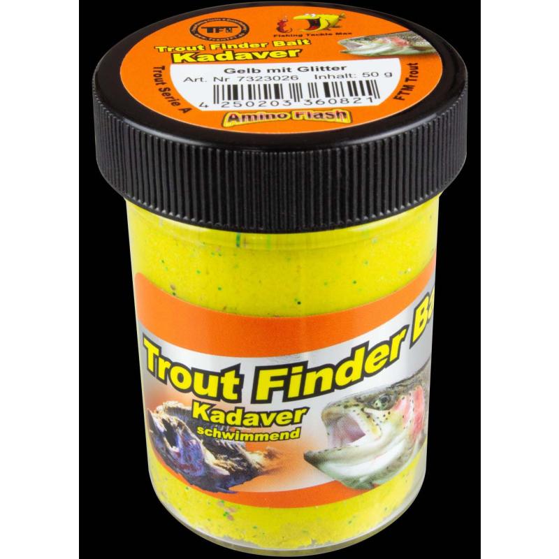 Fishing Tackle Max Trout Dough Contents 50g Yellow Carcass Floating