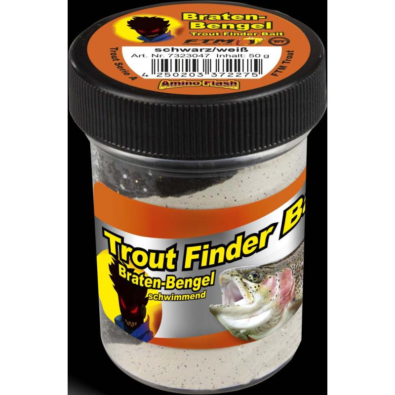 Fishing Tackle Max Trout Dough Contains 50g black/white roast urchin floating