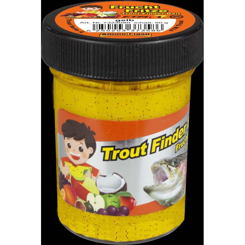 Fishing Tackle Max Trout Dough Contents 50g Yellow Fruit Fritze Floating