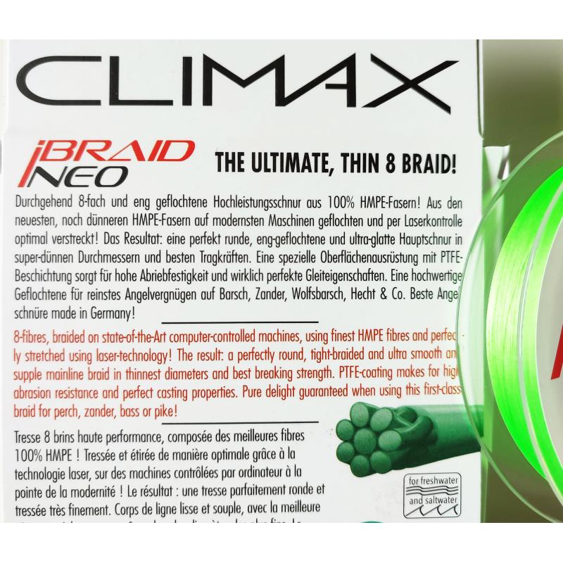 Climax iBraid NEO fluo-rood 135m 0,16mm