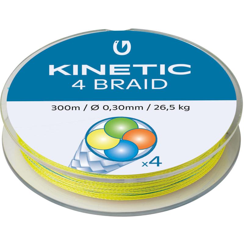Kinetic 4 Tresse 300m 0,35mm / 28,3kg Multi Couleur