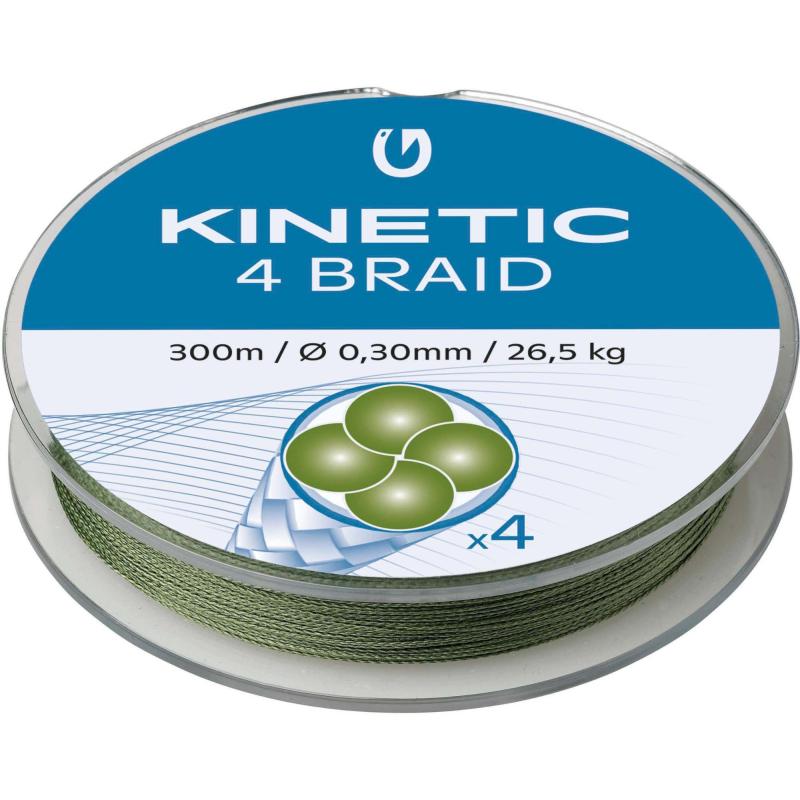 Kinetic 4 Braid 300 m 0,12 mm / 10,3 kg Dusty Green