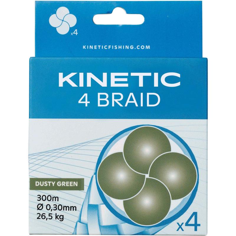 Kinetic 4 Braid 300 m 0,12 mm / 10,3 kg Dusty Green