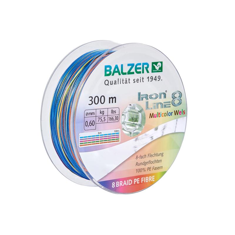 Balzer Ironline 8 Poisson-chat Multicolore 0,40mm 300m